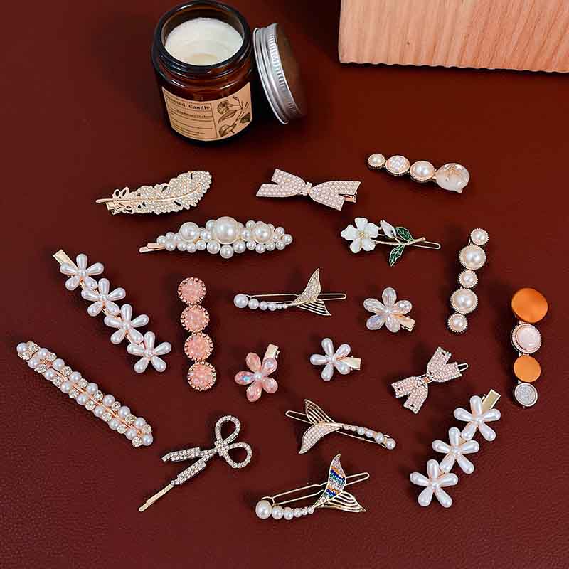 Bộ Kẹp Tóc Đính Ngọc Trai Thời Trang Hàn Quốc Dành Cho Nữ