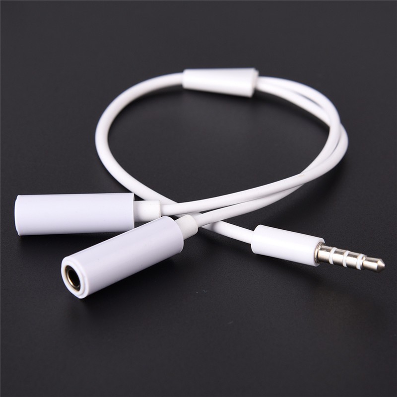 Dây cáp âm thanh chia 2 cổng jack 3.5mm chất lượng cao tiện dụng