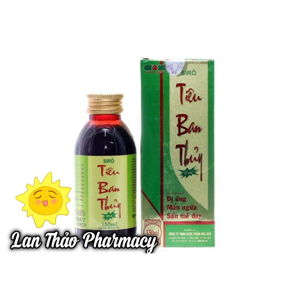 Tiêu ban thủy 150ml hỗ trợ viêm da dị ứng giá tốt