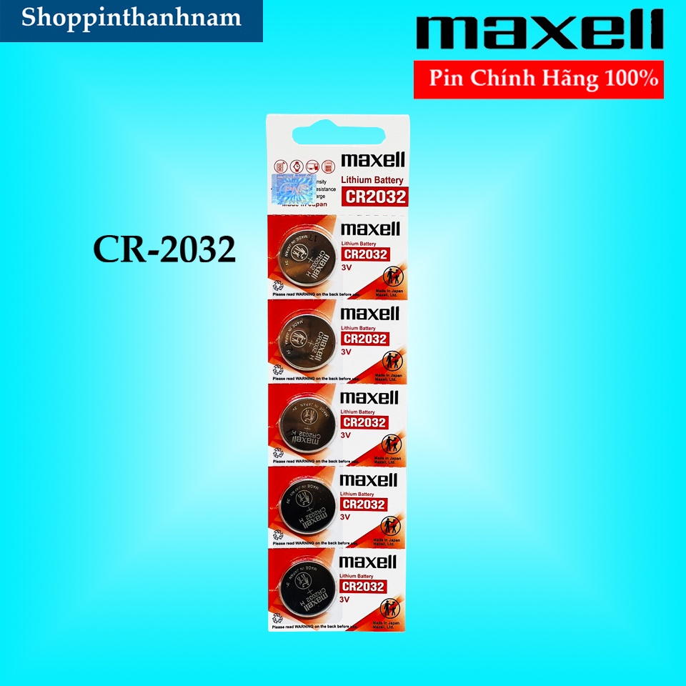 Pin CR2032 Maxell 3V vỉ 5 viên chất lượng cao - Hàng chính hãng