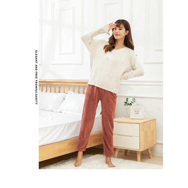 Quần Bầu Lông Cừu Siêu Ấm Siêu Nhẹ Và Thoải Mái, Quần Băng Lông Bầu Siêu Ấm