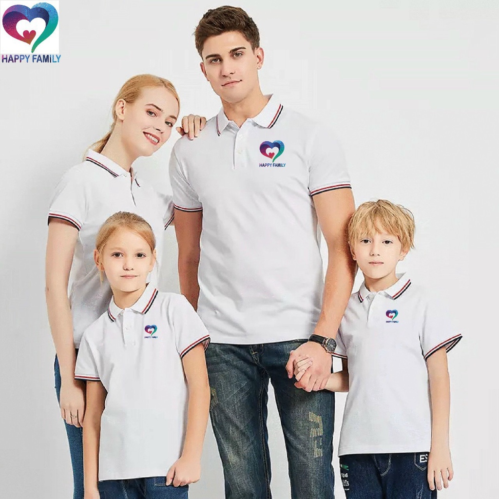 Áo đồng phục đi biển gia đình có cổ . Chất Liệu Poly Thái 4 Chiều Đủ Size Cho Tất Cả Các Thành Viên Từ 8 Đến 100kg