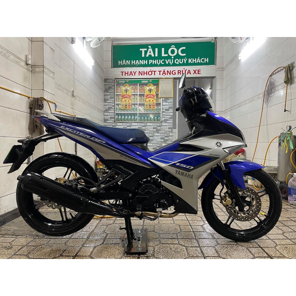 Tem Rời Dán Xe Exciter 150 Mẫu Zin GP Xanh Bạc Cực Đẹp, Hàng 3 Lớp Chất Lượng Cao