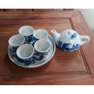 Bộ ấm chén thờ cúng Bát Tràng
