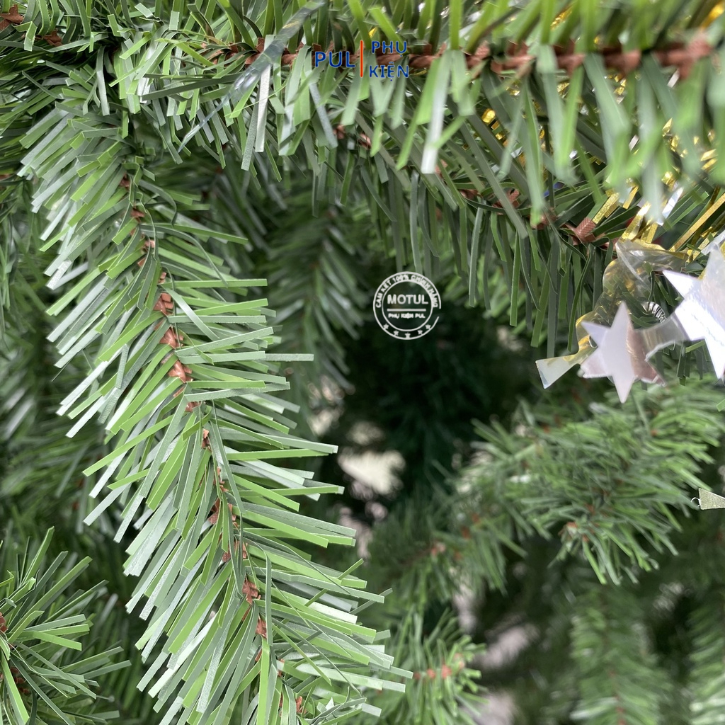 Hỏa tốc HCM Cây thông noel 2M 3M 4M XANH TRƠN tặng ngôi sao và dây kim tuyến hàng việt nam decor trang trí giáng sinh