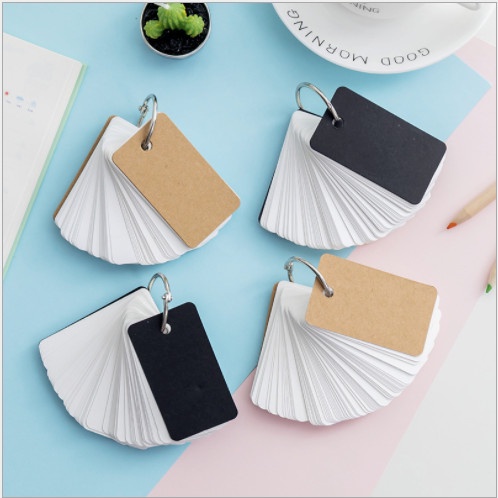 Bộ Flashcard học từ vựng 100 tờ (4*7 cm) - Nhiều màu Học Tiếng Anh