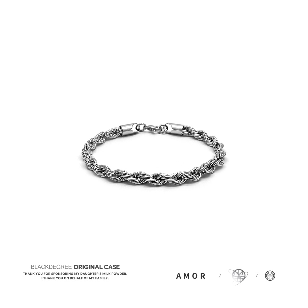 Vòng Đeo Tay Bằng Thép Không Gỉ 5mm Phong Cách hip hop Thời Trang