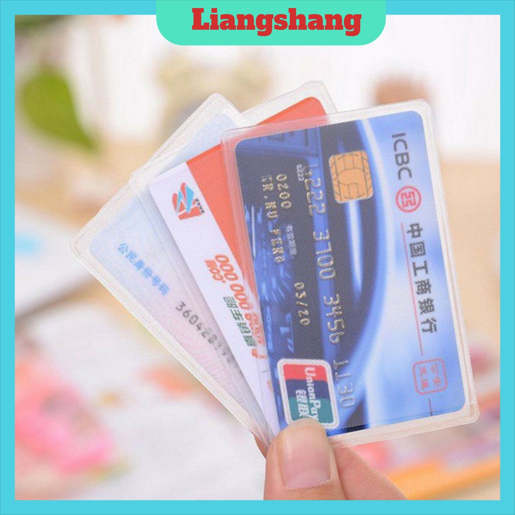 Combo 10 Vỏ bọc thẻ căn cước  - Bao bọc thẻ thẻ tín dụng / thẻ ID / thẻ kinh doanh / bìa bằng PVC trong suốt.
