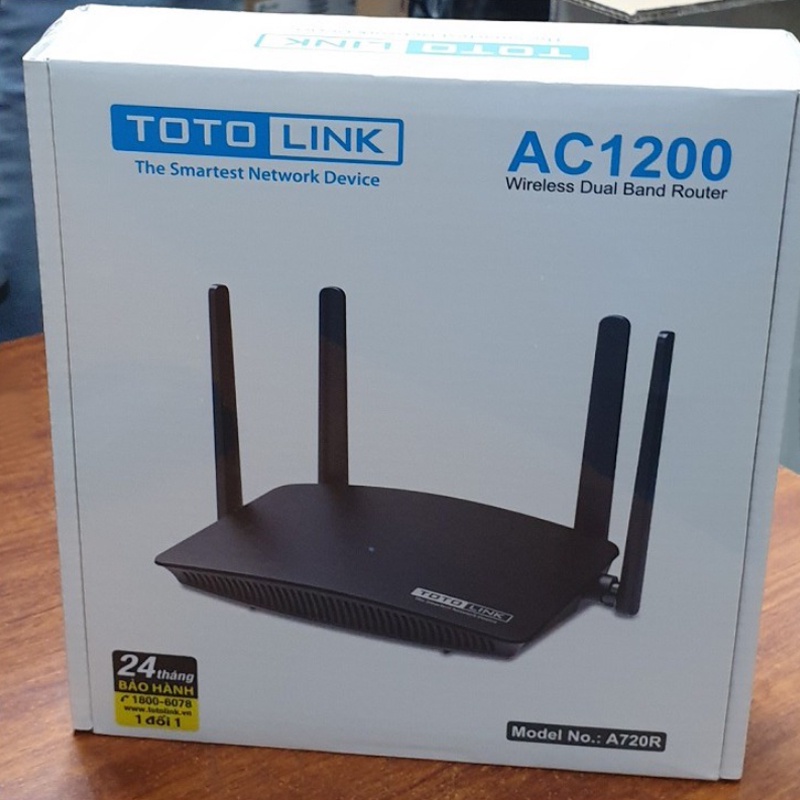 Bộ Phát Wifi Totolink A720R Chuẩn AC1200Mbps 4 Râu ,Totolink A3002RU Chuẩn AC1200Mbps 4 Râu Xuyên Tường -Hàng Chính Hãng