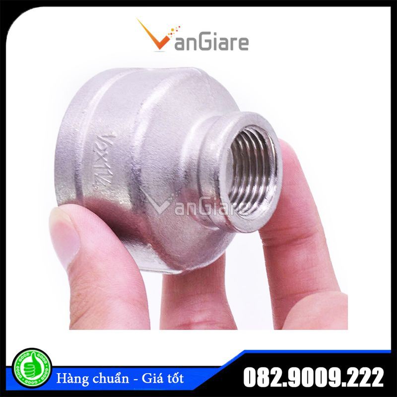 Bầu giảm inox, nối giảm ren trong inox 21 27 34 42 49 60