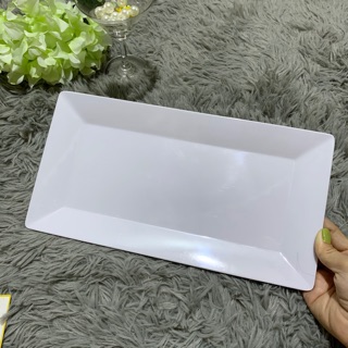 Khay nhựa melamine, khay hình chữ nhật màu trắng fataco kh 17.32 mta_mart nhựa melamine fataco dày dặn