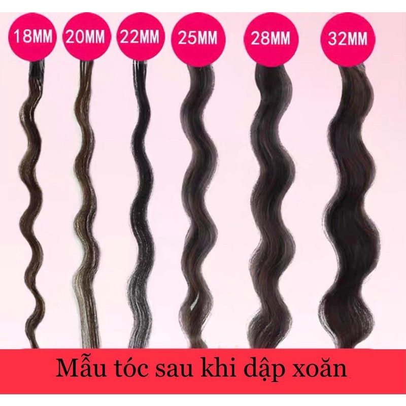 Máy Uốn Tóc Sóng 3 trục Hair Curler ichibai Vàng,hồng,đen ( có size 22-25-28mm )