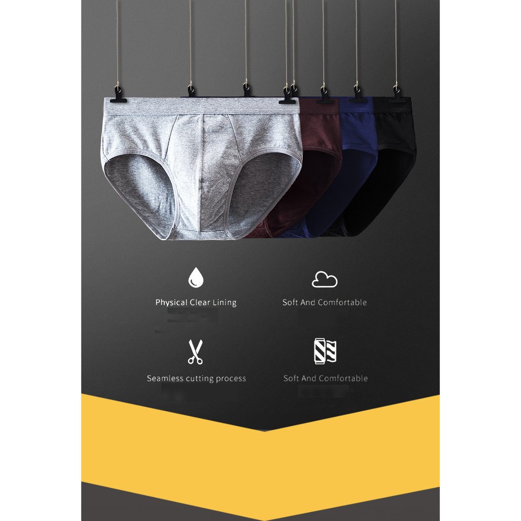 Quần lót nam cotton, quần lót nam thoáng mát LN087