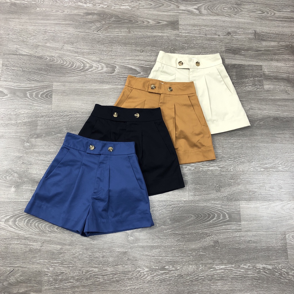 Quần short nữ Kaki Mango 4 màu 2 nút KAMI
