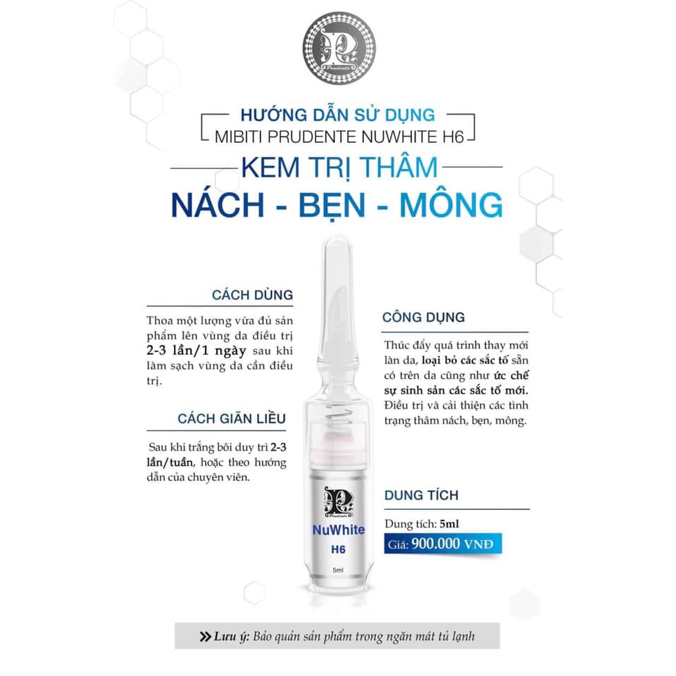 Kem giảm Thâm Nách,Làm hồng nhũ hoa,môi,vùng kín MIBITI PRUDENTE NUWHITE H6, N1, L1A | BigBuy360 - bigbuy360.vn