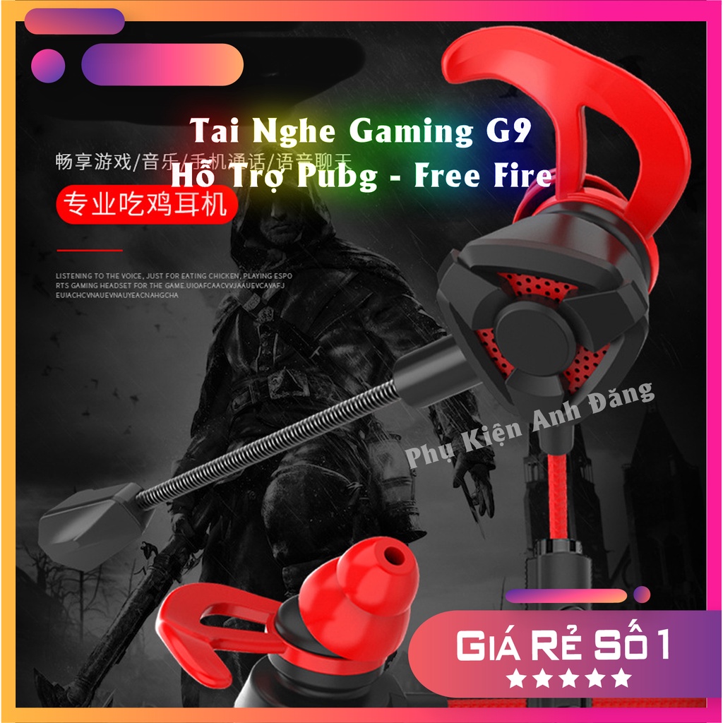 Tai Nghe Gaming Cho Điện Thoại Có Mic Rời Chống Ồn Nhét Tai G9.1