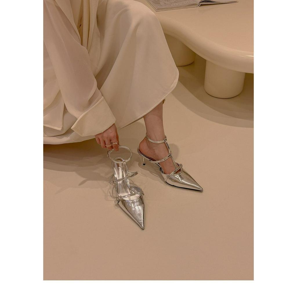 Giày Cao Gót Mũi Nhọn Thiết Kế Một Dây Cao Cấp Thời Trang Dành Cho Nữ