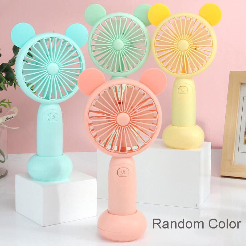 QUẠT CẦM TAY MINI 5 CÁNH HÌNH THÚ DỄ THƯƠNG-PIN SẠC-CÓ ĐẾ ĐỂ BÀN-ĐÈN LED - DALA STORE CASE | BigBuy360 - bigbuy360.vn