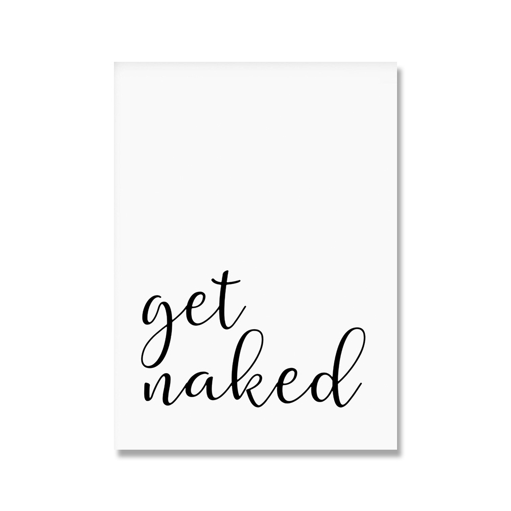 Tranh Vải Bạt Treo Tường In Hình Cô Gái Gợi Cảm Màu Trắng Đen Trang Trí Nhà Tắm