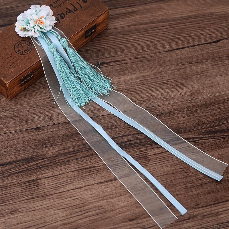 Kẹp tóc hình hoa phối tua rua độc đáo thời trang cho bé