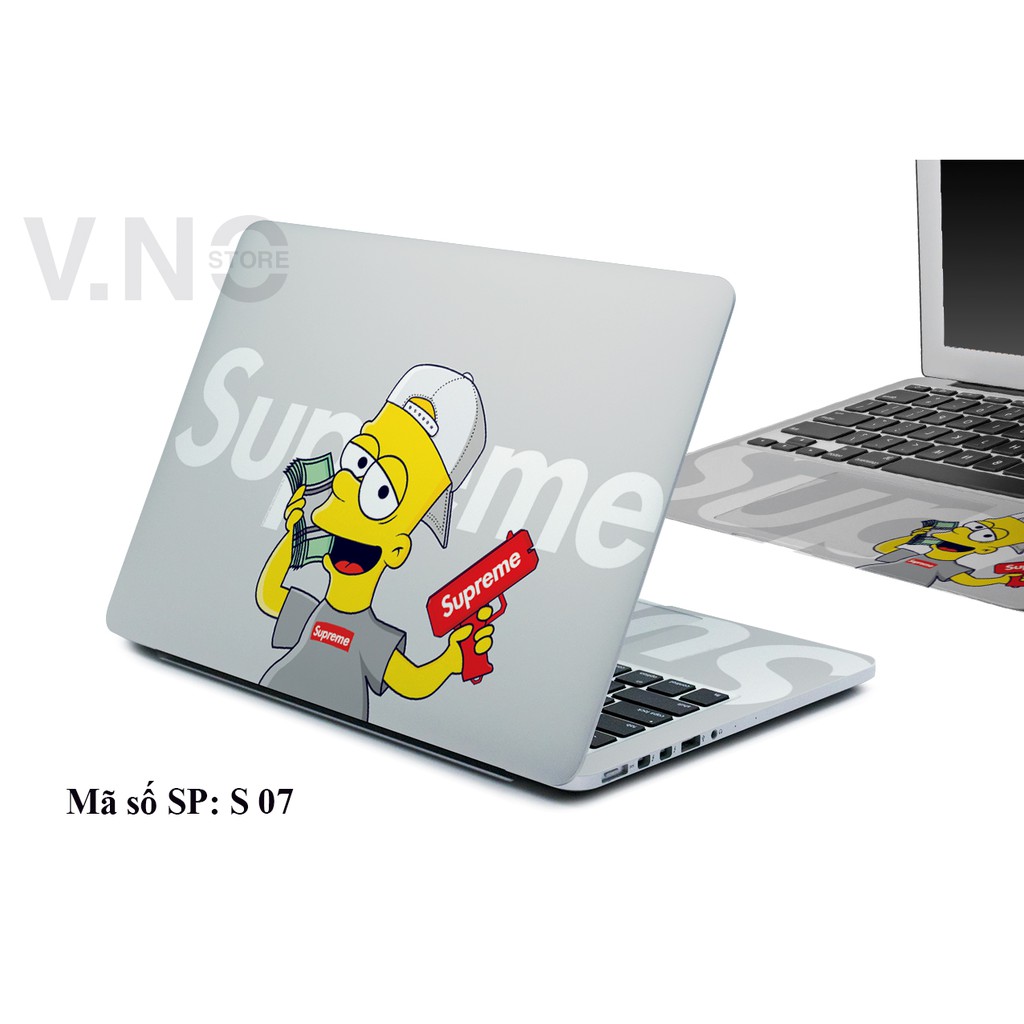 Skin dán laptop Supreme - Simpson 2 V.NO Skin cao cấp các dòng máy dell/acer/asus/lenovo/hp