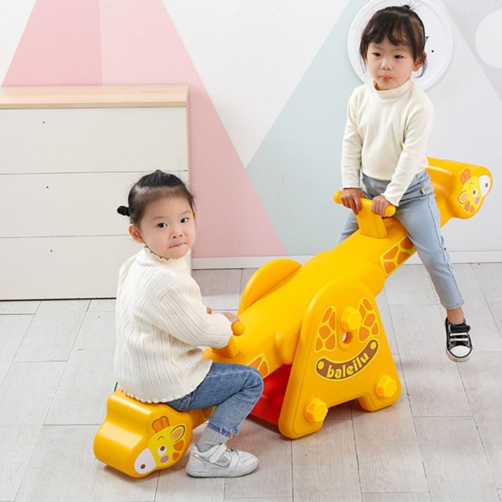 Bập Bênh Đôi Cho Bé Đồ Chơi Vận Động Hình Hươu Đáng Yêu Chất Liệu Nhựa An Toàn Zozon