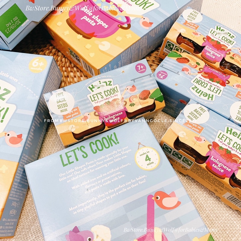 Nui Pasta + Sốt Heinz Mỹ dành cho bé từ 6m+