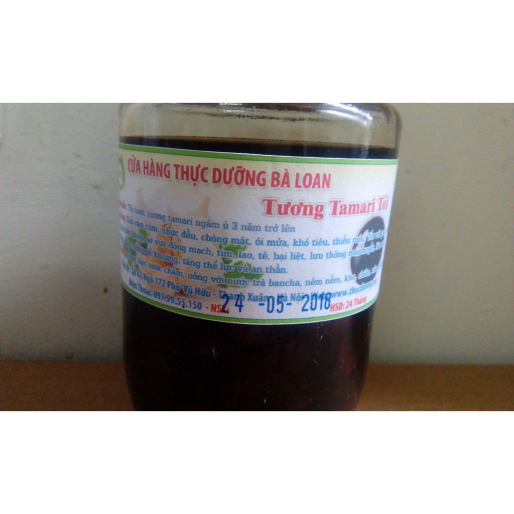 Tương tamari tỏi lâu năm Bà Loan 400g