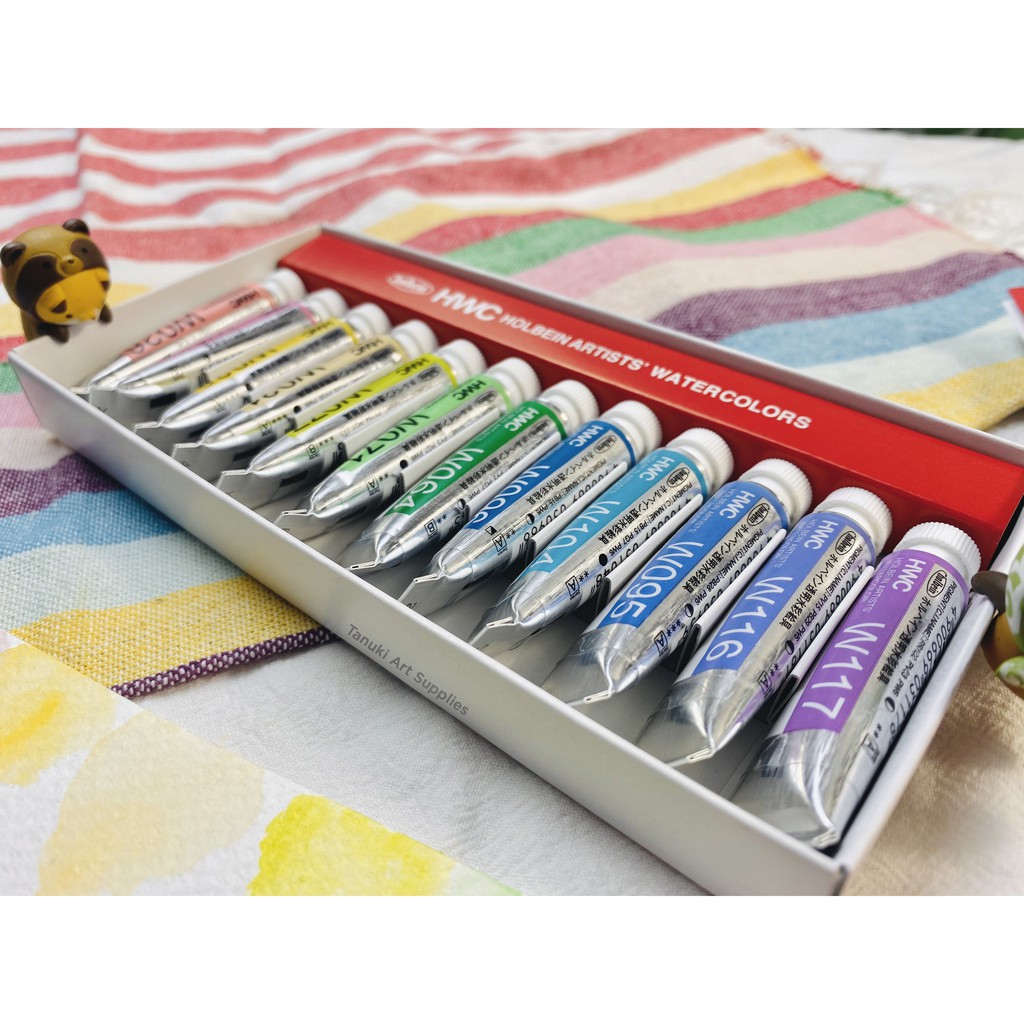 Set màu nước Holbein Pastel 12 tubes (Phiên bản mới nhất)