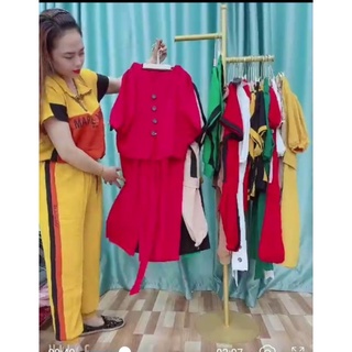 BỘ ĐŨI LỤA QUẦN DÀI ỐNG RỘNG CAO CẤP