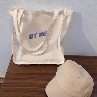 Túi tote vải trắng OT HER hàn quốc basic ulzzang