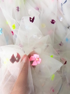 Ren đính nơ 3D(thanh lí màu hồng ruốc)
