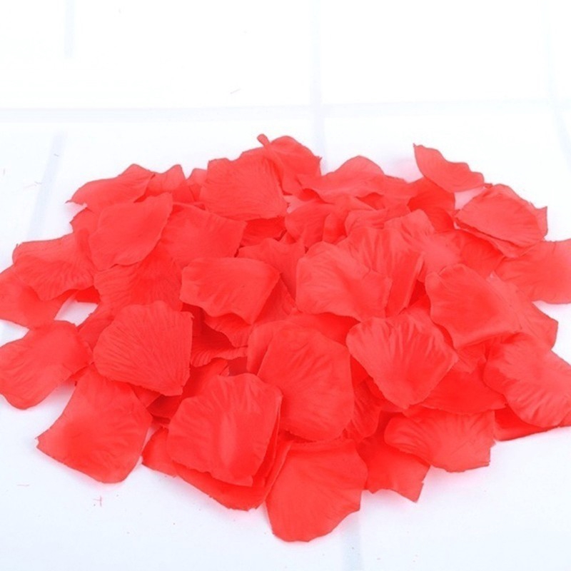 Bộ 500 cánh hoa hồng giả trang trí tiệc cưới