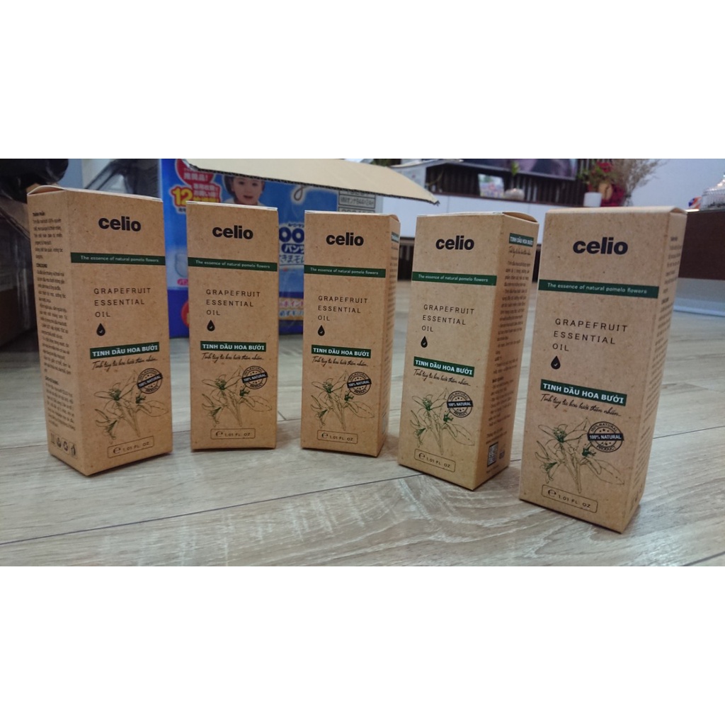 Tinh dầu bưởi CELIO  100% Nguyên Chất Ngăn Rụng, Hỗ Trợ Mọc Tóc Làm Sạch Da Đầu