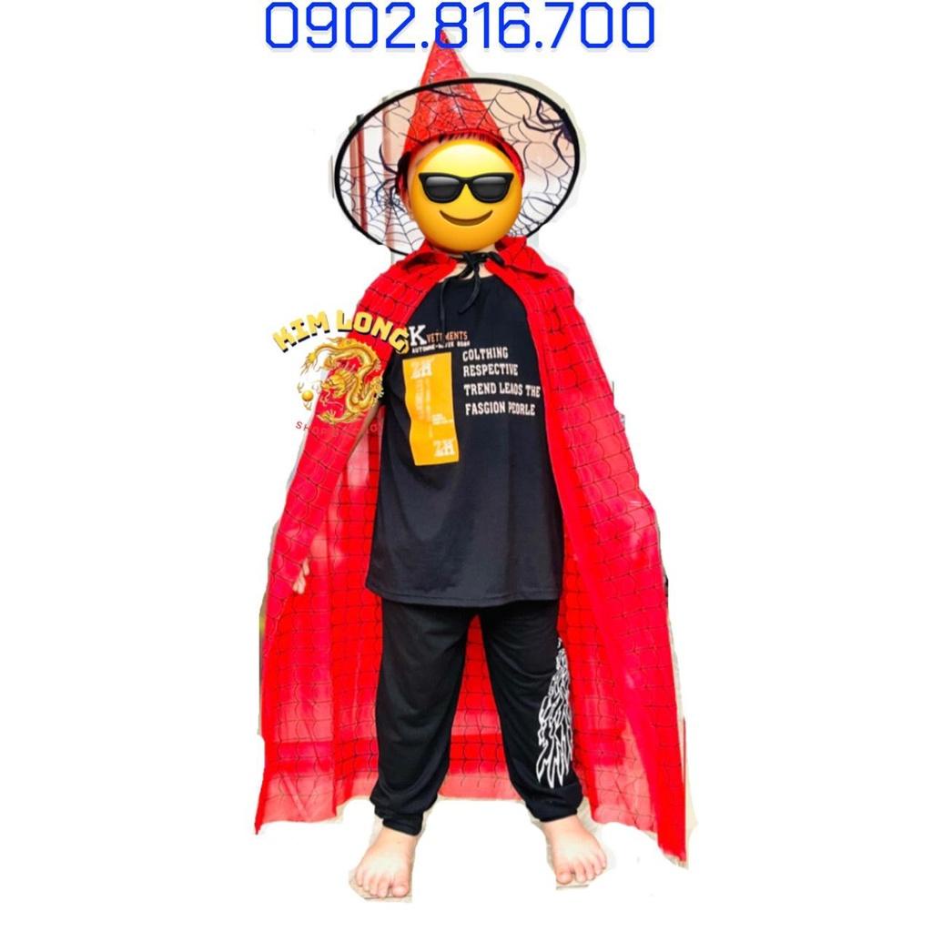 Set Áo choàng và Nón siêu nhân nhện Spiderman trang phục hóa trang lễ hội Halloween