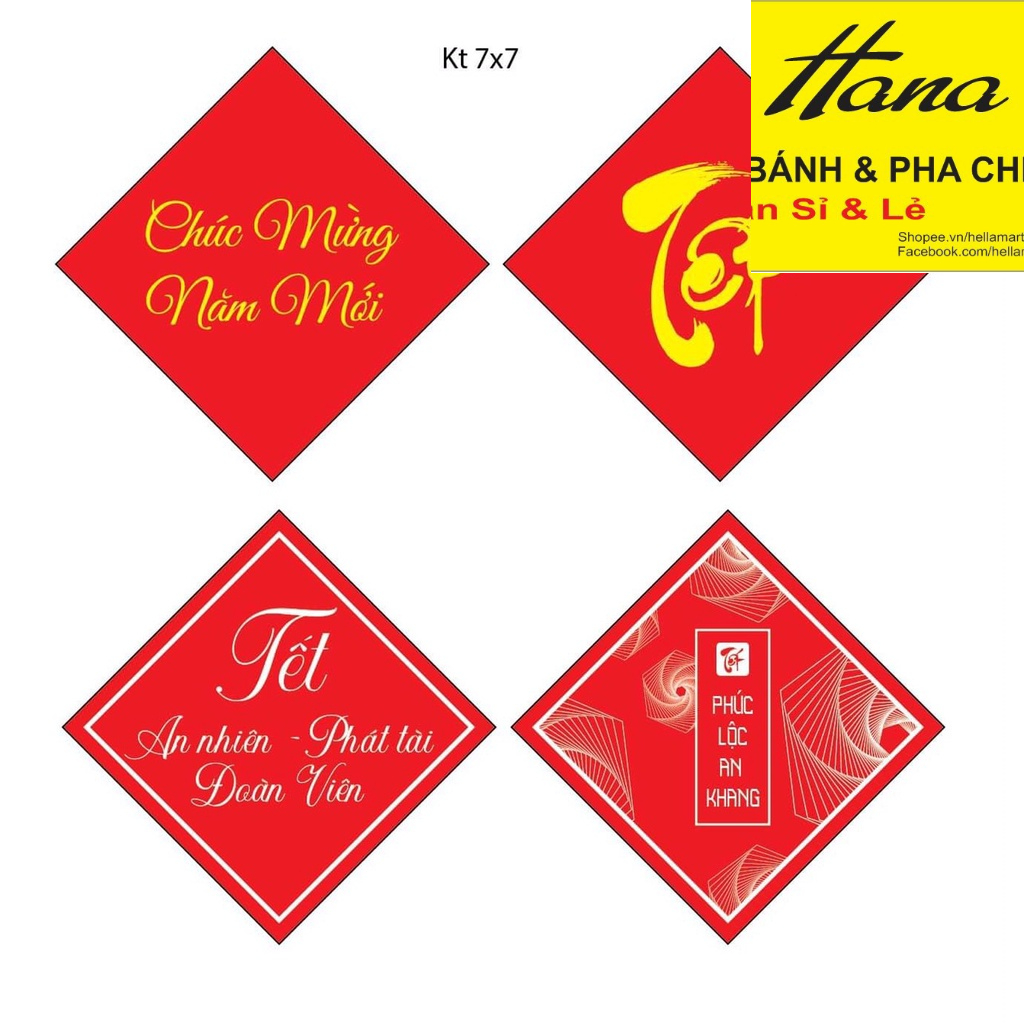 Tem Dọc Tết 2023 Trang Trí tập 10 cái