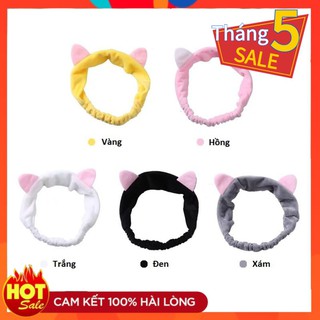 [Giảm giá shock] Băng đô nữ Hàn Quốc vải nhung tai mèo nhiều màu cực dễ thương