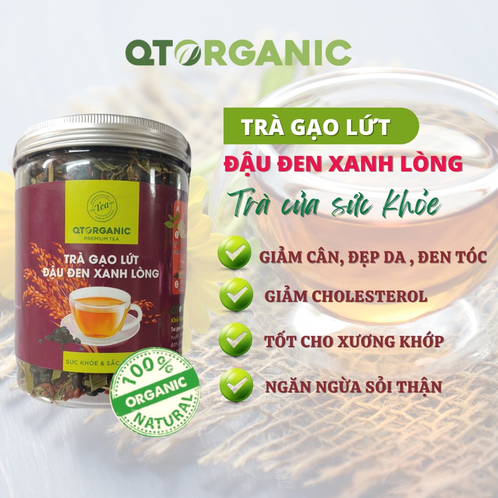 Trà gạo lứt đậu xanh đen lòng