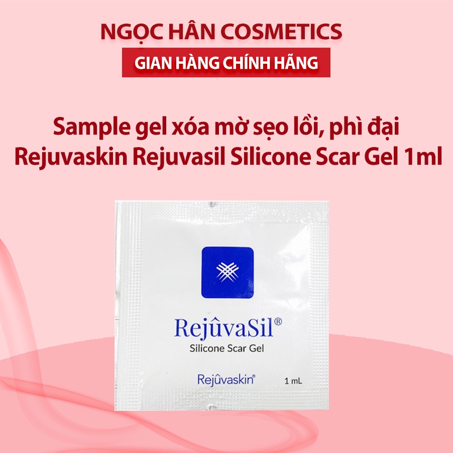 Sample gel xóa mờ sẹo lồi, phì đại Rejuvaskin Rejuvasil Silicone Scar Gel 1ml