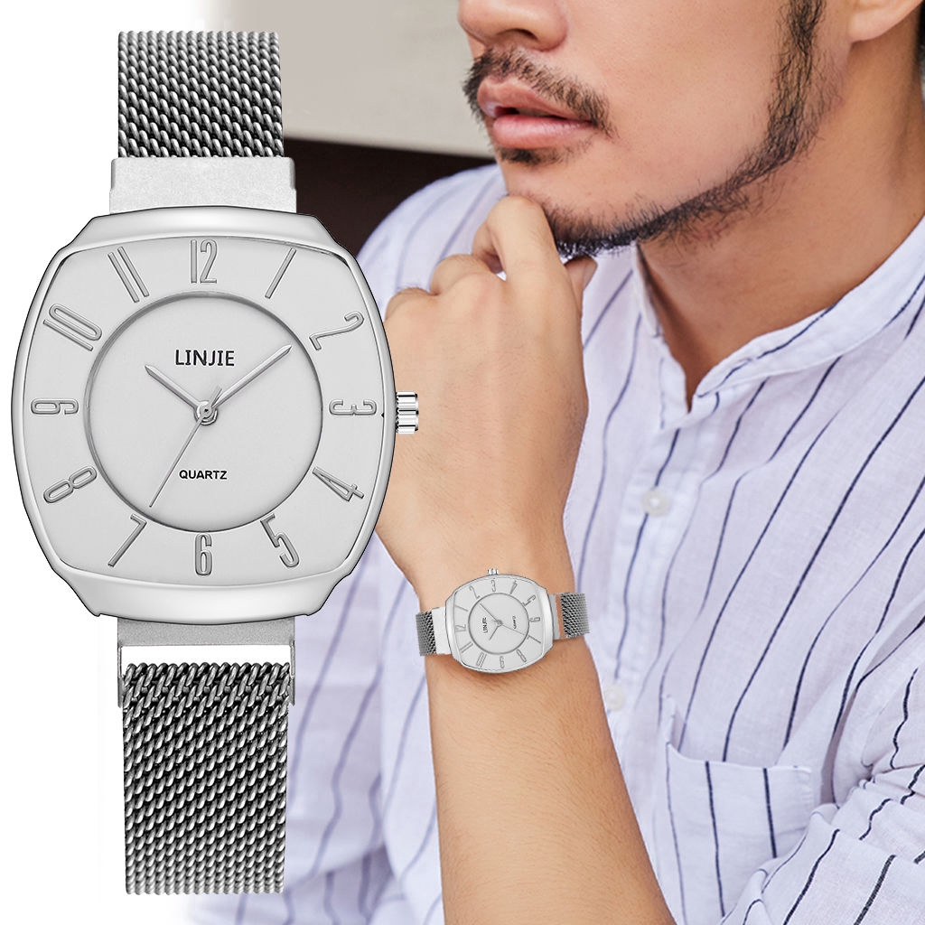 Đồng hồ nam dây thép không gỉ phong cách sang trọng