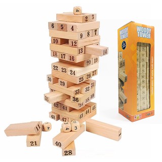 Bộ rút gỗ đồ chơi thông minh Wiss Toyz 54 thanh tặng kèm xúc xắc- bộ nhỏ