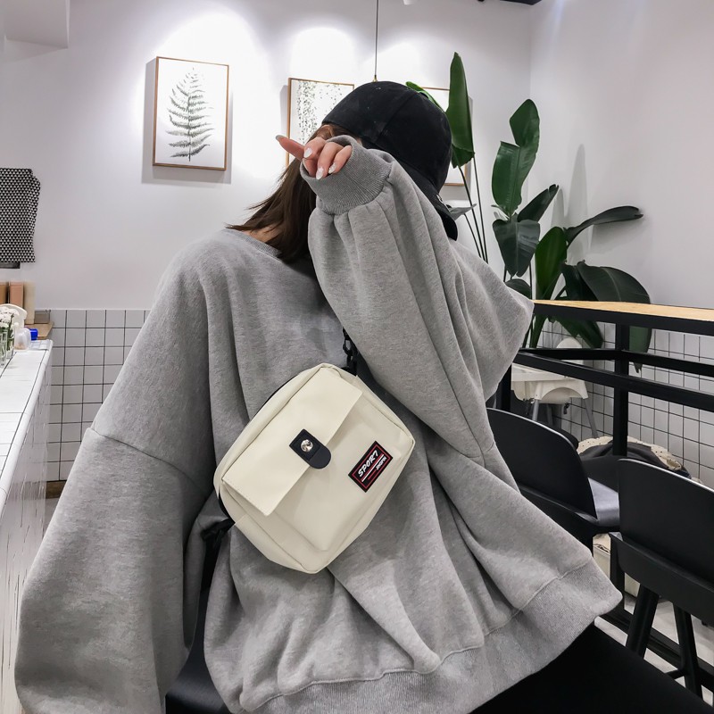 Túi vải thời trang họa tiết đơn giản họa tiết hoang dã bó lưới màu đỏ nhỏ màu đen | BigBuy360 - bigbuy360.vn