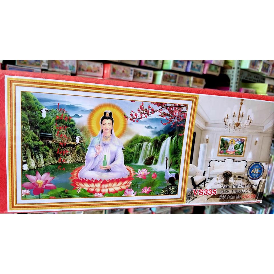 Tranh đính đá Quan Thế ÂM Bồ Tát LV357, VS335 - chưa đính đá