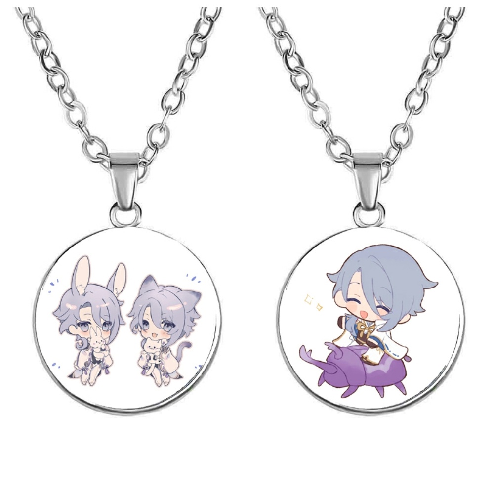 Vòng cổ in hình AYATO KAMISATO game GENSHIN IMPACT dây chuyền phụ kiện trang sức phong cách anime chibi