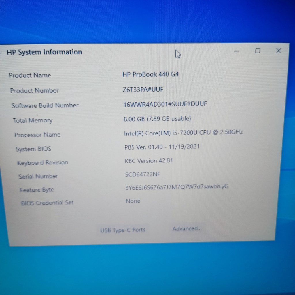 Laptop cao cấp HP PROBOOK 440G4 14 inch Core i5-7200U 3.1GHz 8GB RAM 128GB SSD dual 500GB HDD - likenew 98%