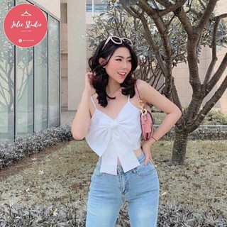 Áo Croptop ♥️ FREE SHIP ♥️ Áo Croptop 2 Dây Nơ To Bản - Chất Đẹp - Siêu Xinh