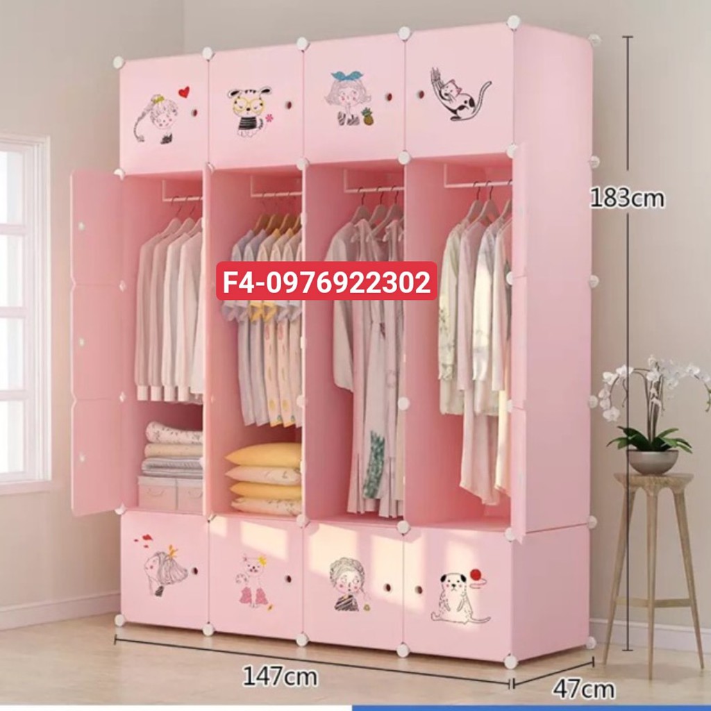 TỦ NHỰA LẮP GHÉP 20 Ô SÂU 47cm. Tặng kèm 4 treo đồ. Mẫu mới bán chạy nhất năm (bảo h 1 năm)
