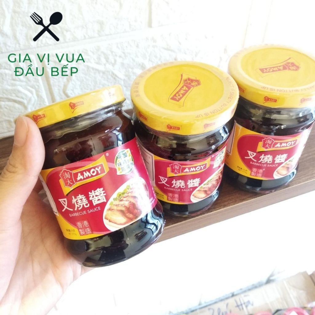 Sốt Xá Xíu Amoy 275gr*12/ Sốt Ướp Đồ Nướng Amoy/ Char Siu Sauce Hong Kong - Hàng Chuẩn Chính Hãng
