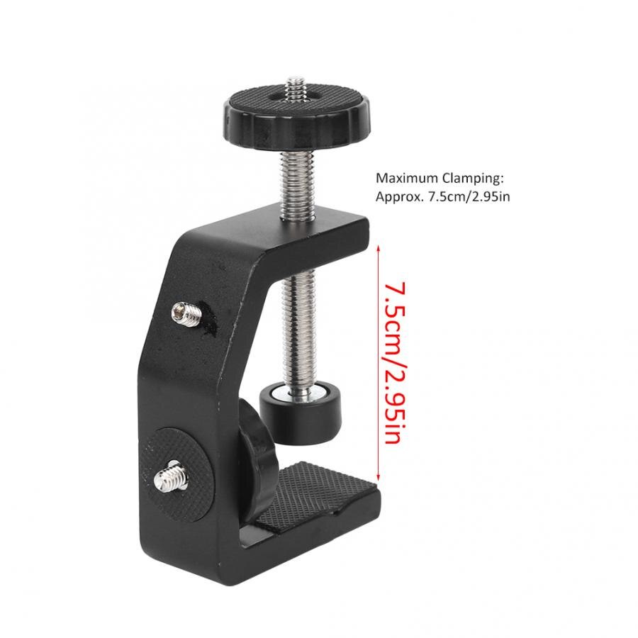 Giá Đỡ Dạng Kẹp Chữ C Bằng Nhôm Kèm Ốc Vít 1/4 Inch Cho Chân Máy Ảnh