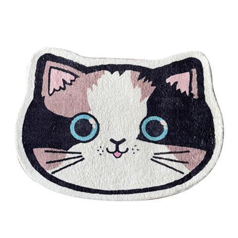 Thảm lót cửa chùi chân Hình Mèo Hoạt Hình Siêu Mềm Chống Trượt Thấm Hút Tốt